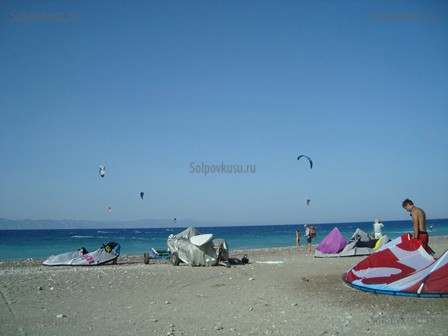 Пляжи острова Родос -  пляж Кремасти
