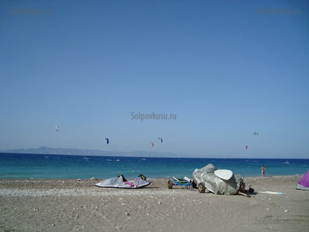 Пляжи острова Родос -  пляж Кремасти